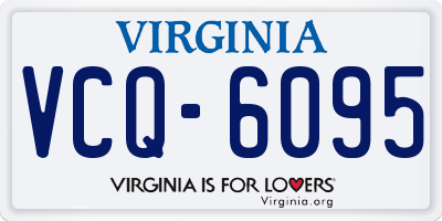 VA license plate VCQ6095