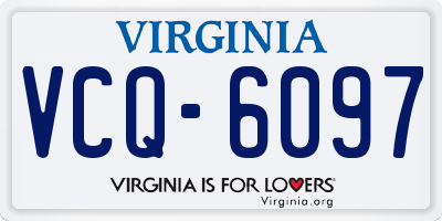 VA license plate VCQ6097