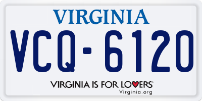 VA license plate VCQ6120
