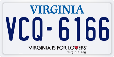 VA license plate VCQ6166