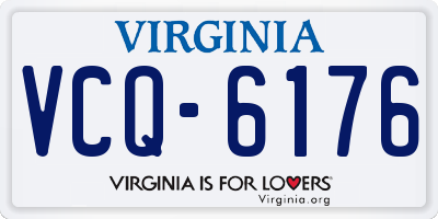 VA license plate VCQ6176