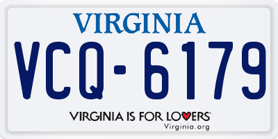 VA license plate VCQ6179