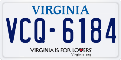 VA license plate VCQ6184