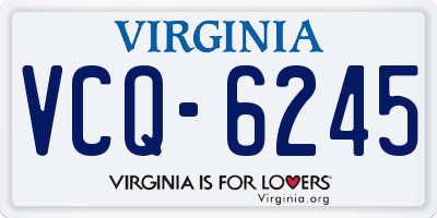 VA license plate VCQ6245