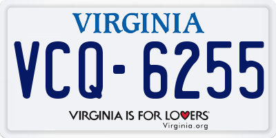VA license plate VCQ6255