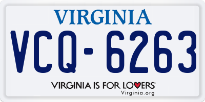 VA license plate VCQ6263