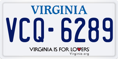VA license plate VCQ6289
