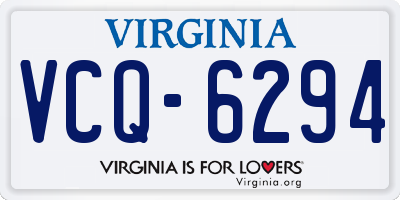VA license plate VCQ6294