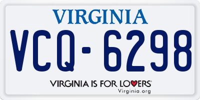 VA license plate VCQ6298