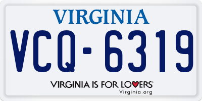 VA license plate VCQ6319