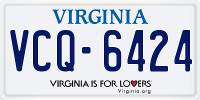 VA license plate VCQ6424
