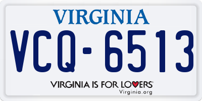 VA license plate VCQ6513