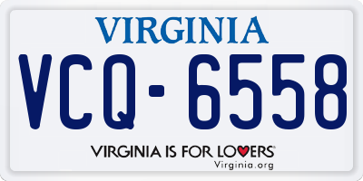 VA license plate VCQ6558