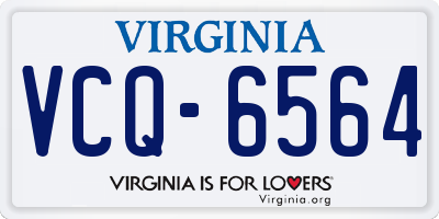 VA license plate VCQ6564