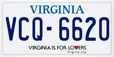 VA license plate VCQ6620