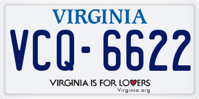 VA license plate VCQ6622