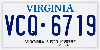 VA license plate VCQ6719