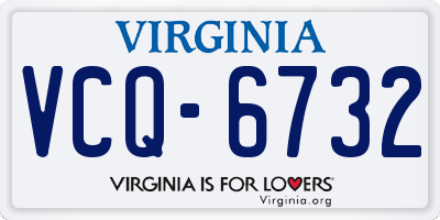 VA license plate VCQ6732