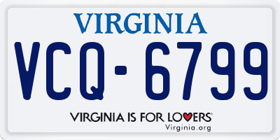 VA license plate VCQ6799