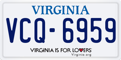 VA license plate VCQ6959