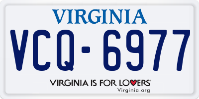 VA license plate VCQ6977
