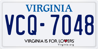 VA license plate VCQ7048