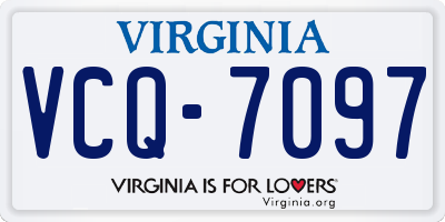 VA license plate VCQ7097