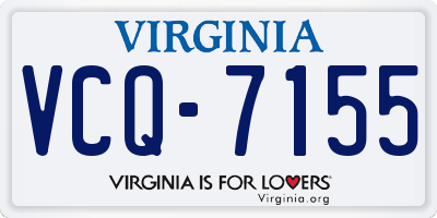 VA license plate VCQ7155