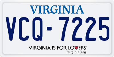 VA license plate VCQ7225