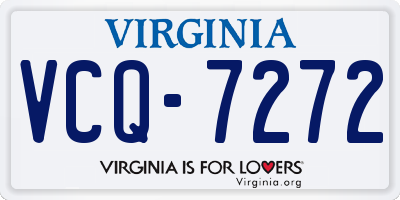 VA license plate VCQ7272