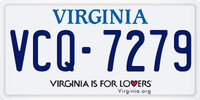 VA license plate VCQ7279