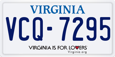 VA license plate VCQ7295