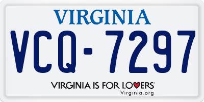 VA license plate VCQ7297