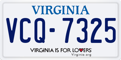 VA license plate VCQ7325