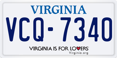 VA license plate VCQ7340
