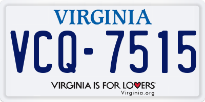 VA license plate VCQ7515