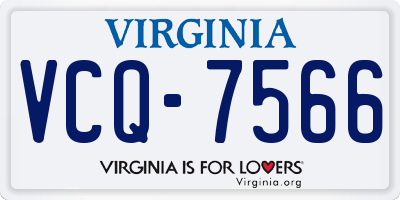 VA license plate VCQ7566
