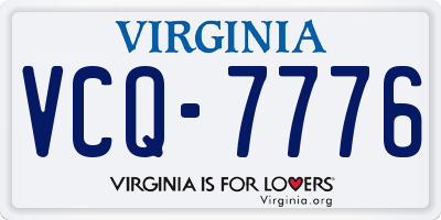 VA license plate VCQ7776