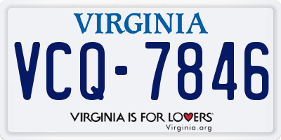 VA license plate VCQ7846