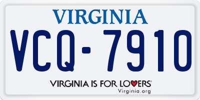 VA license plate VCQ7910