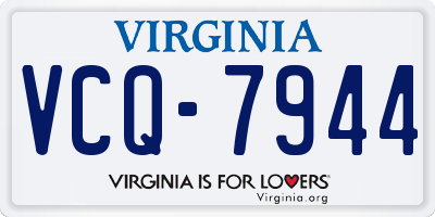 VA license plate VCQ7944