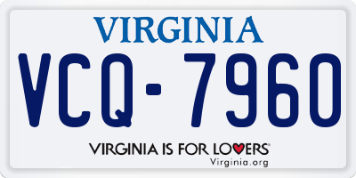 VA license plate VCQ7960