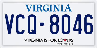 VA license plate VCQ8046