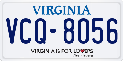 VA license plate VCQ8056