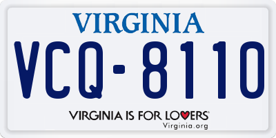 VA license plate VCQ8110
