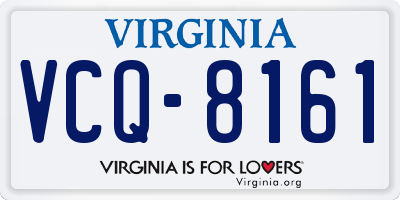 VA license plate VCQ8161