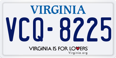VA license plate VCQ8225