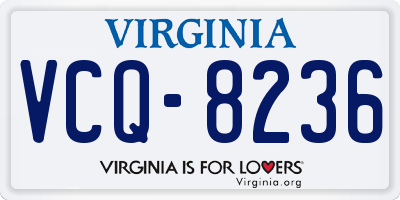 VA license plate VCQ8236