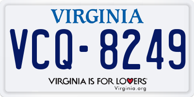 VA license plate VCQ8249