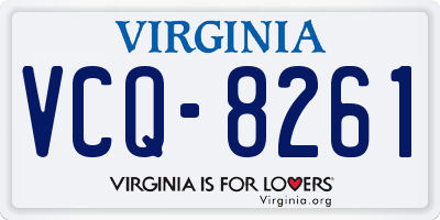 VA license plate VCQ8261
